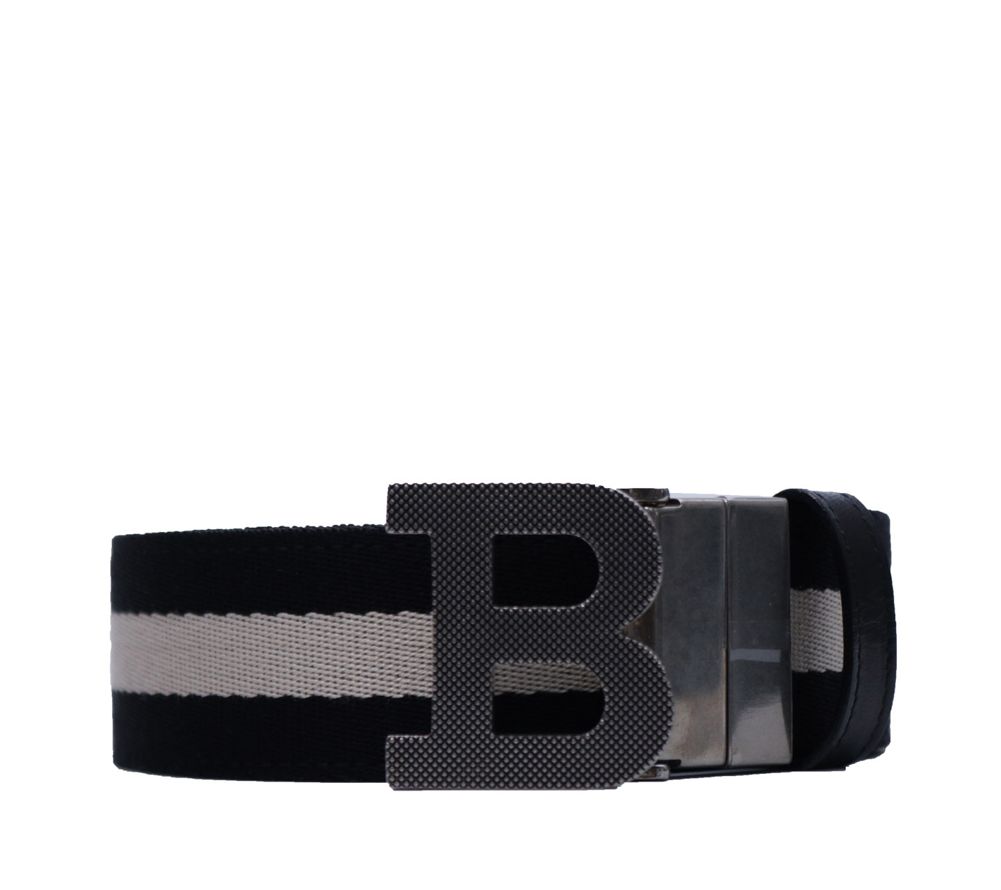 Bally Black & White Fabric Belt