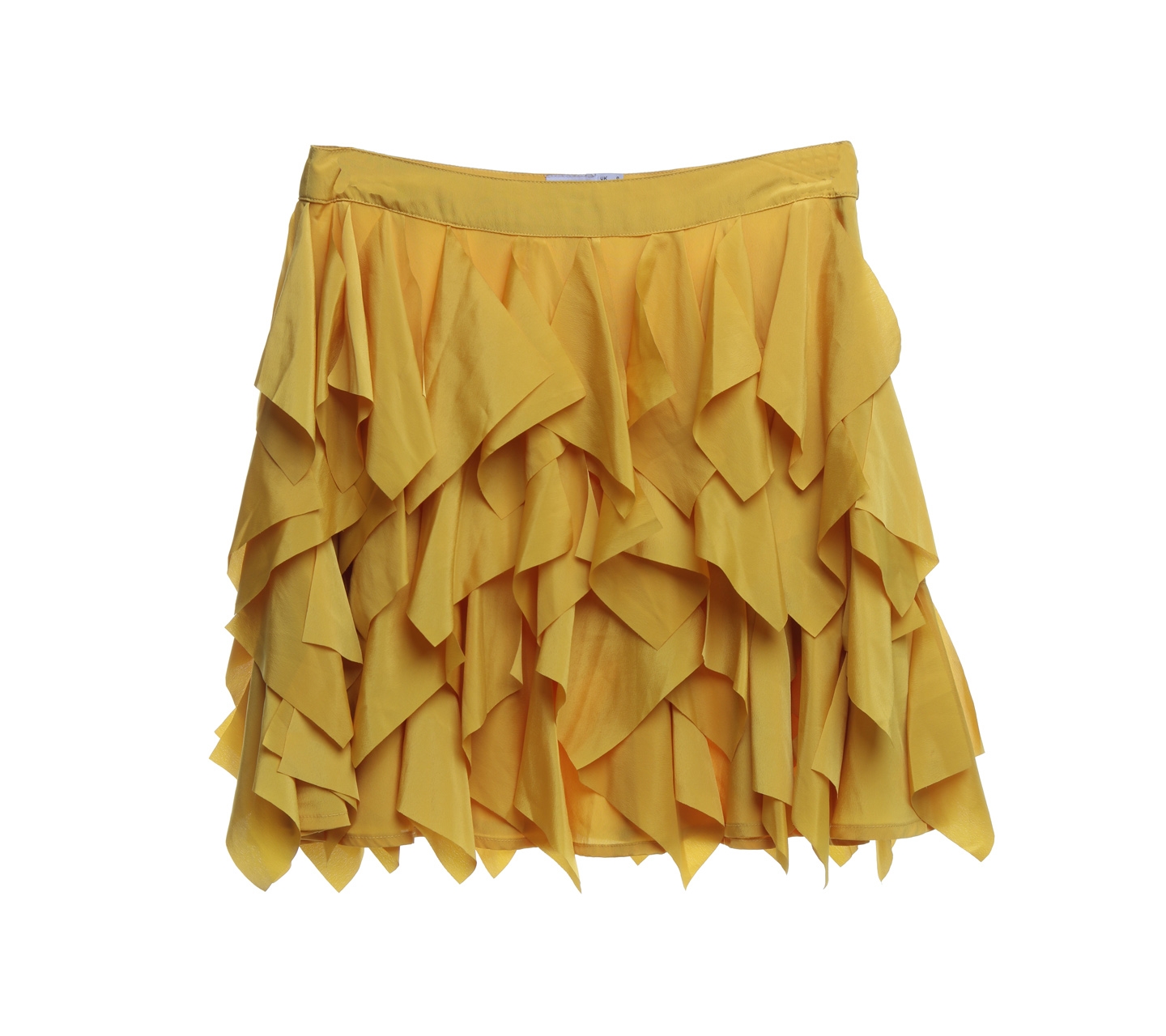 Asos Yellow Arrange Fringe Mini Skirt