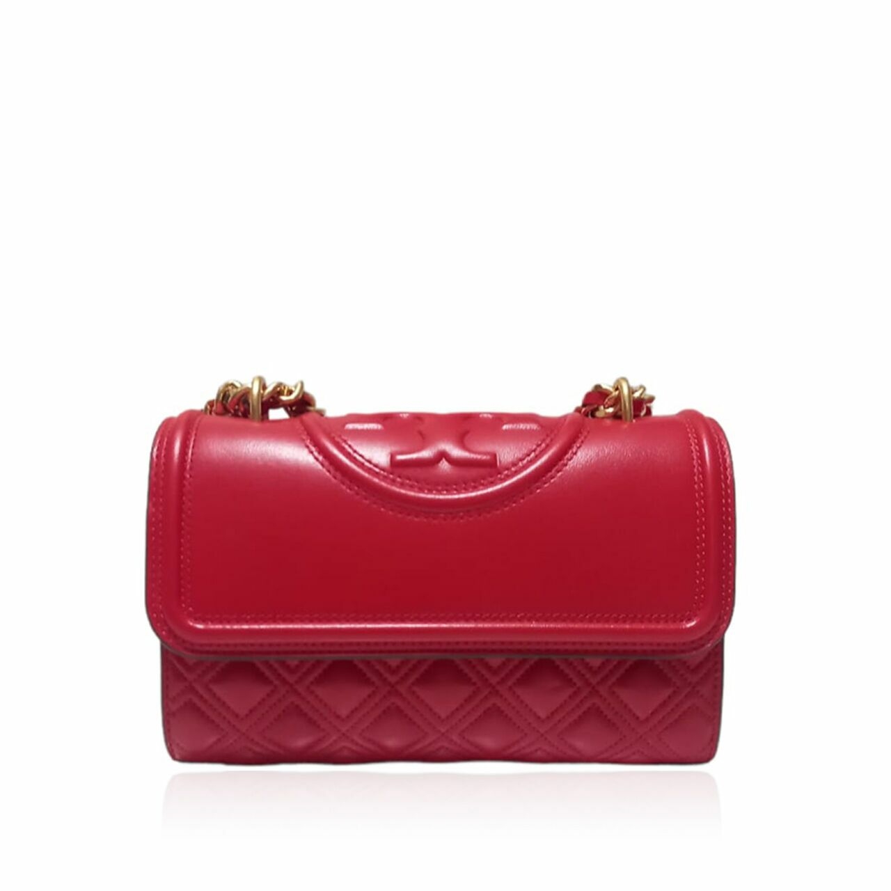 Tory Burch Fleming Small Red Shoulder Bag