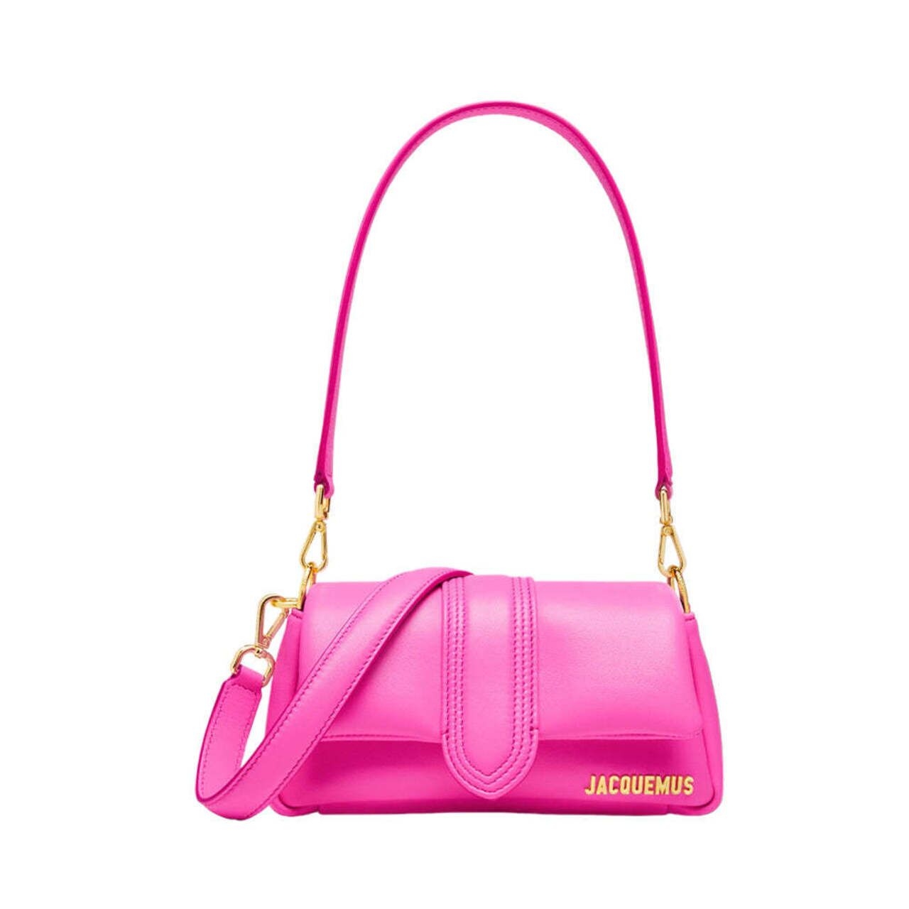 Jacquemus Le Bambimou Mini Puffed Flap Bag Neon Pink