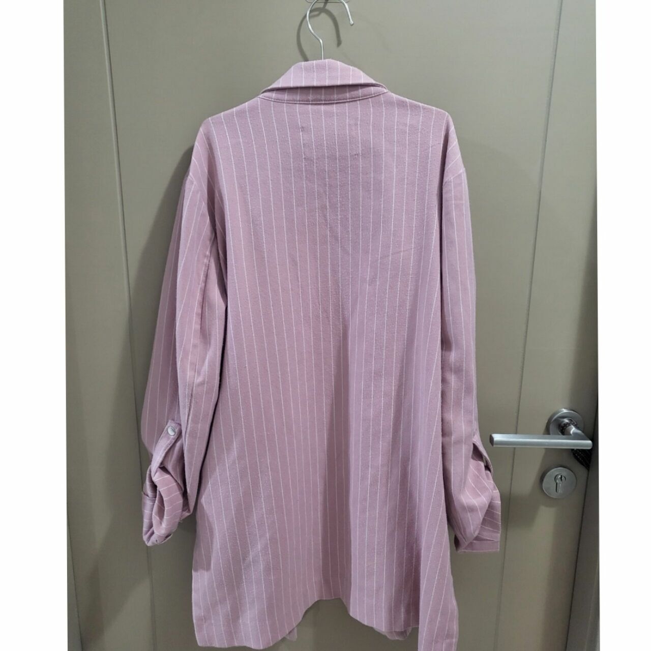 Stradivarius Pink Pastel Stripes Blazer