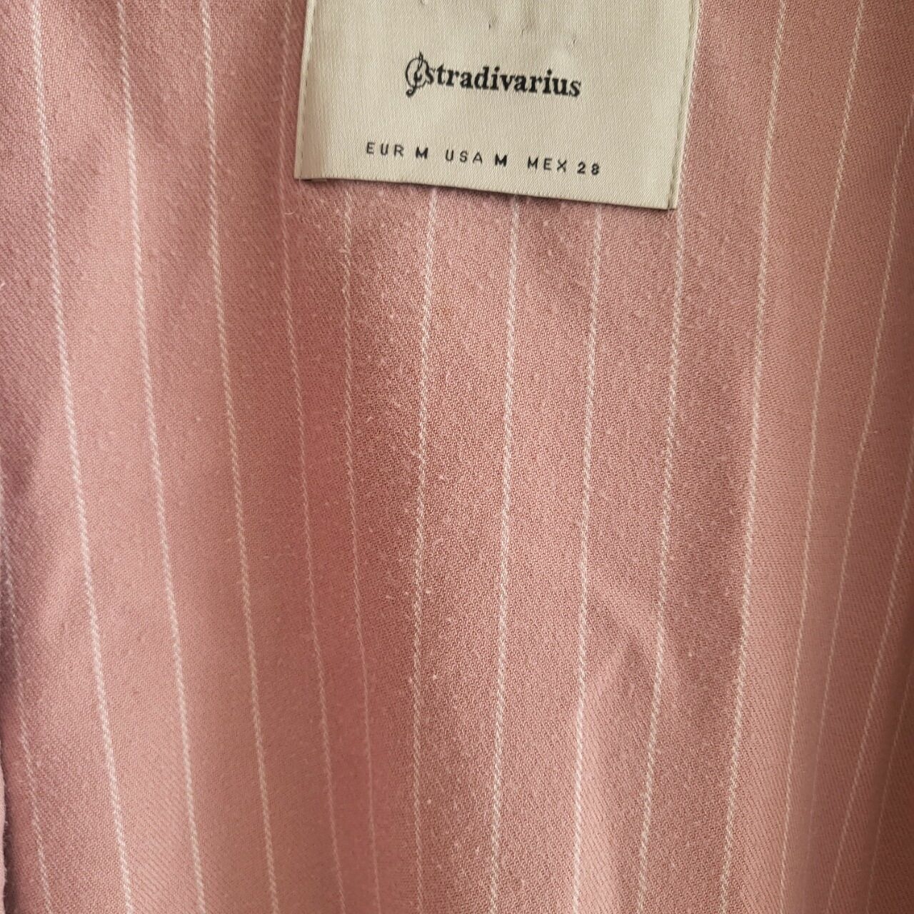 Stradivarius Pink Pastel Stripes Blazer