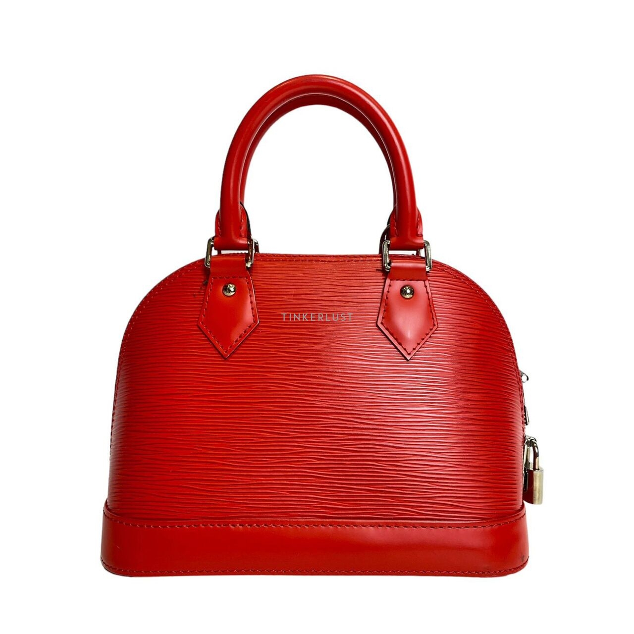 Louis Vuitton BB Alma Epi Leather In Red SHW Satchel Bag