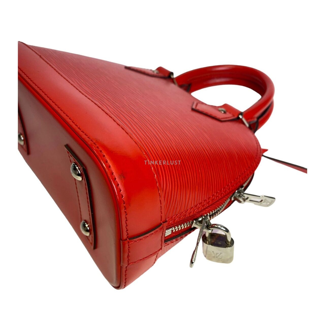 Louis Vuitton BB Alma Epi Leather In Red SHW Satchel Bag