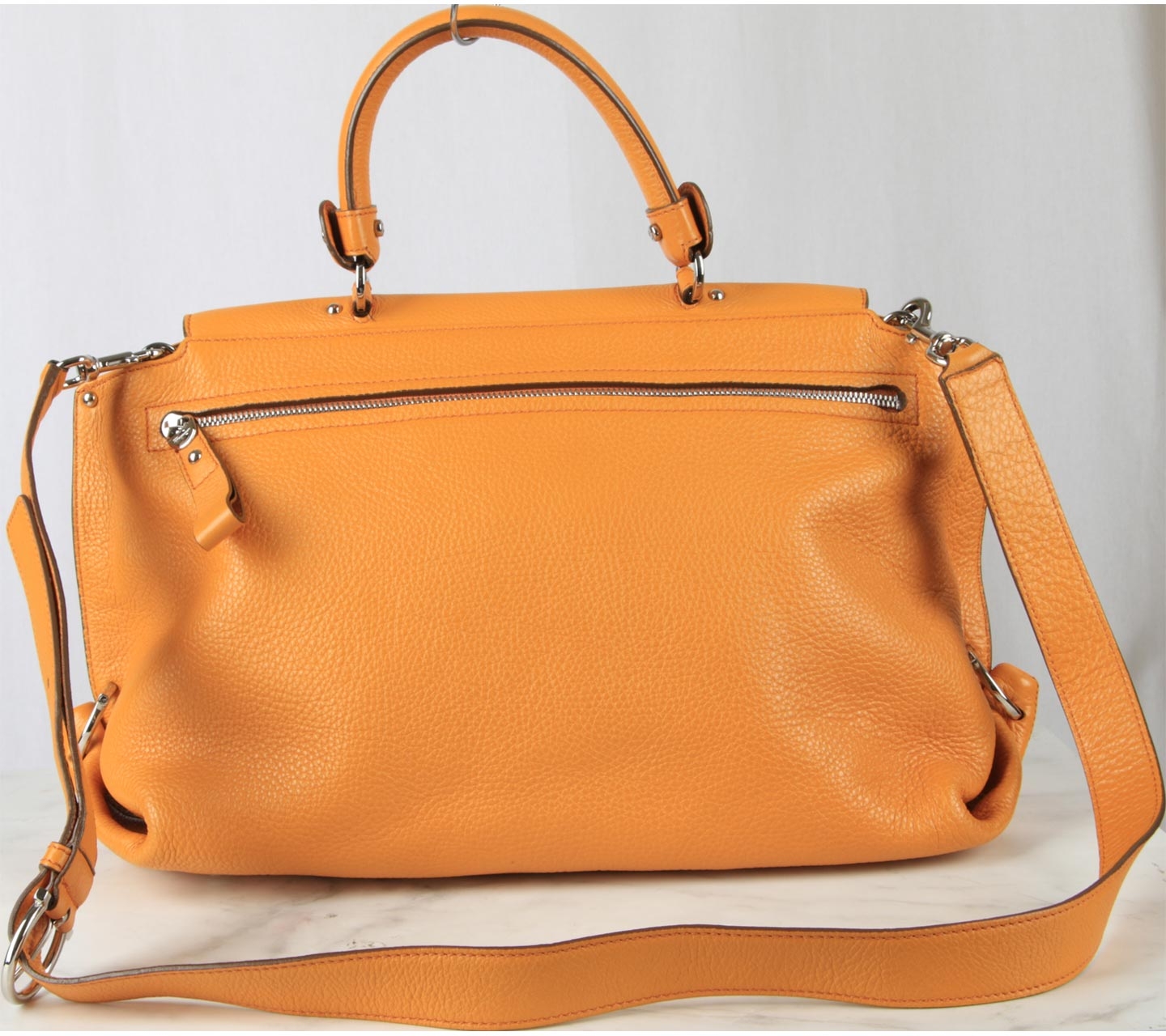 Salvatore Ferragamo Yellow Leather Satchel