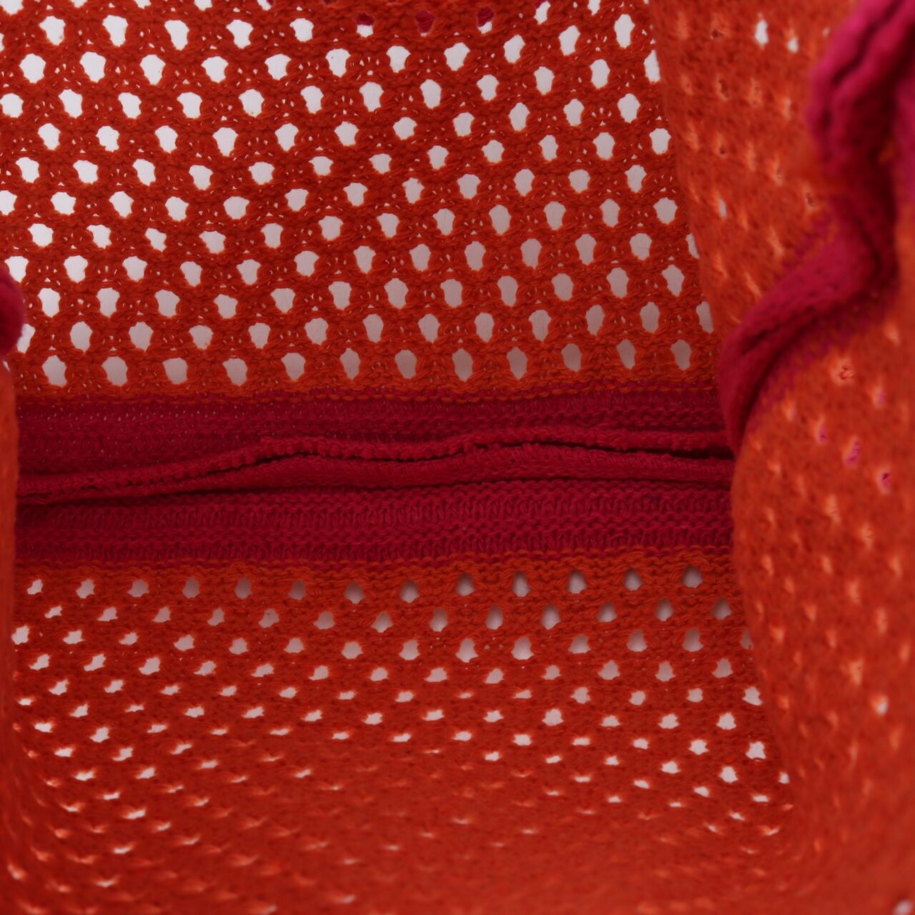 Private Collection Orange & Magenta Knit Tote Bag