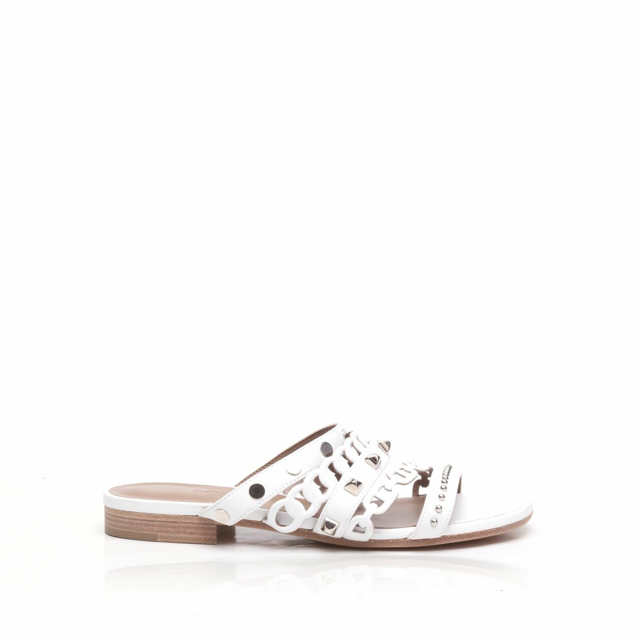 Hermes Amalfi Sandal White