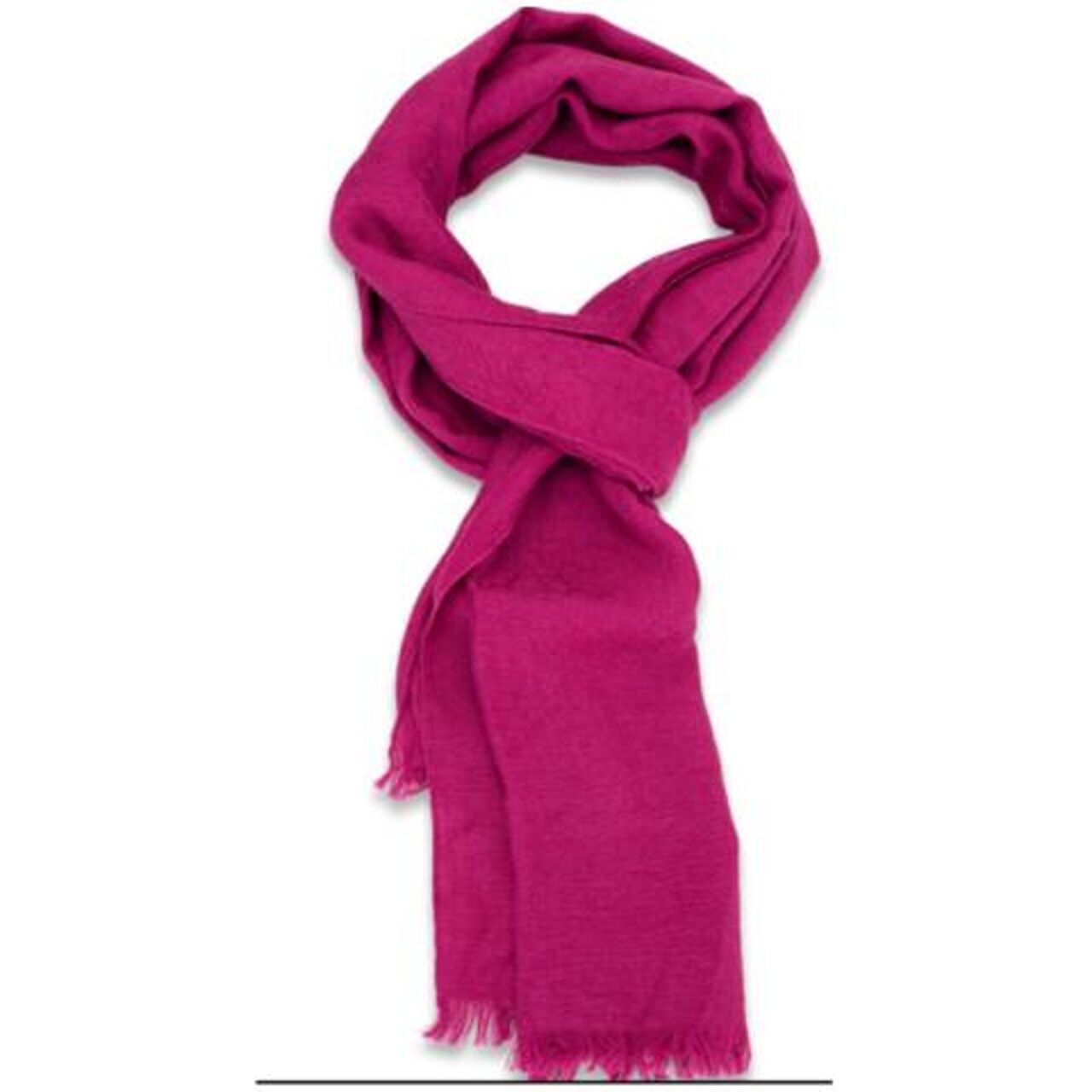 Wool Silk GG Fringe Scarf