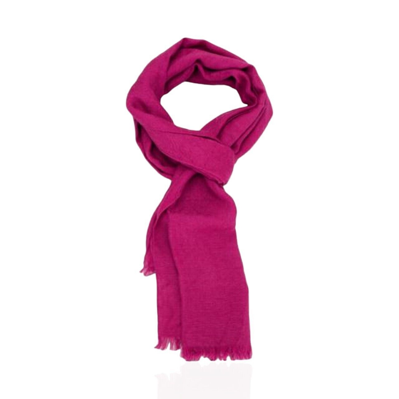 Wool Silk GG Fringe Scarf