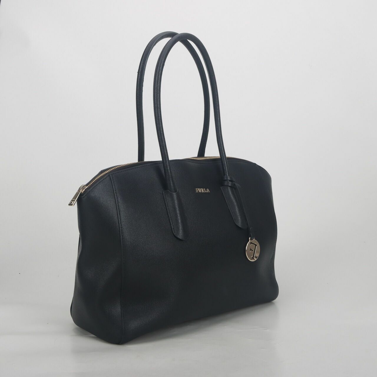 Furla Leather Black Tote Bag