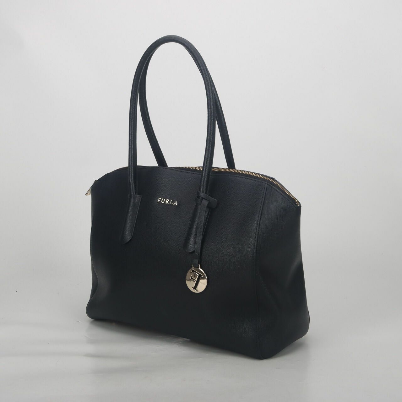 Furla Leather Black Tote Bag