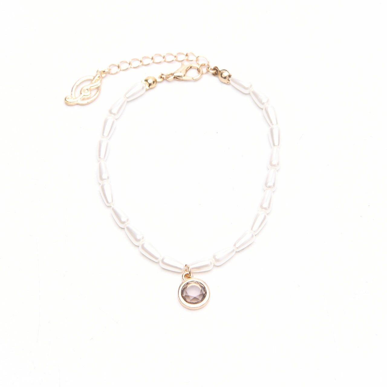 Stradivarius Gold & White Bracelet