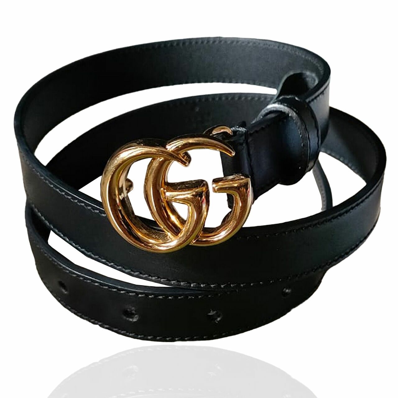 Gucci Black Leather Belt 