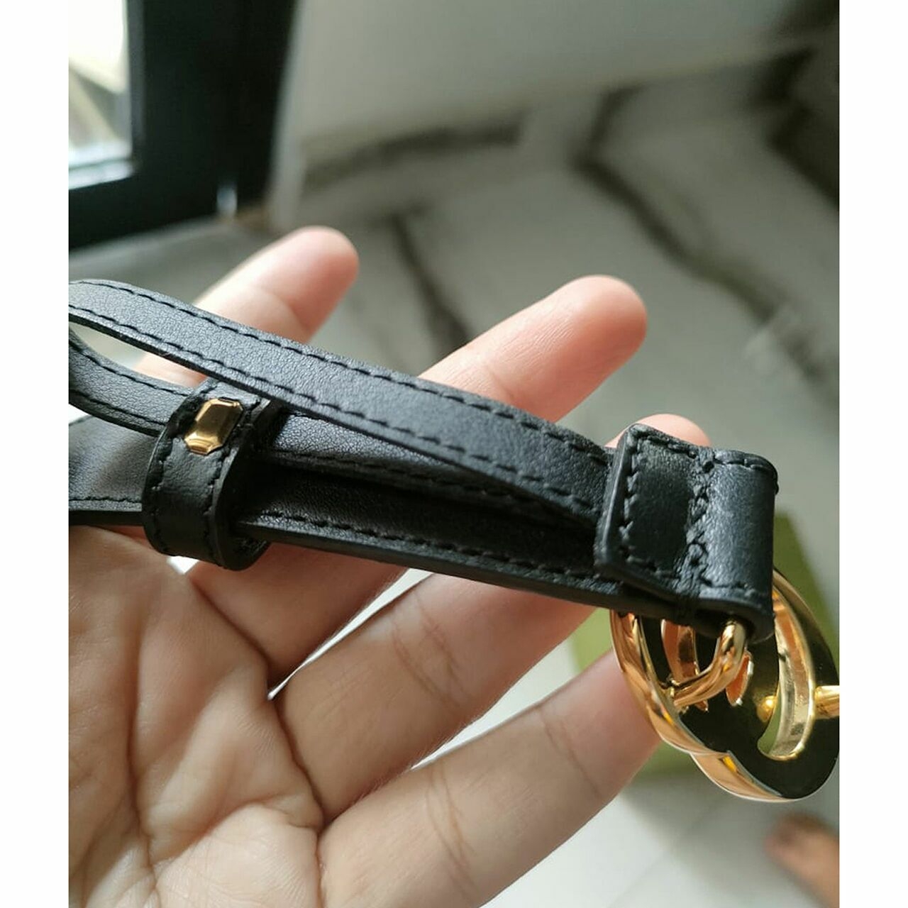 Gucci Black Leather Belt 