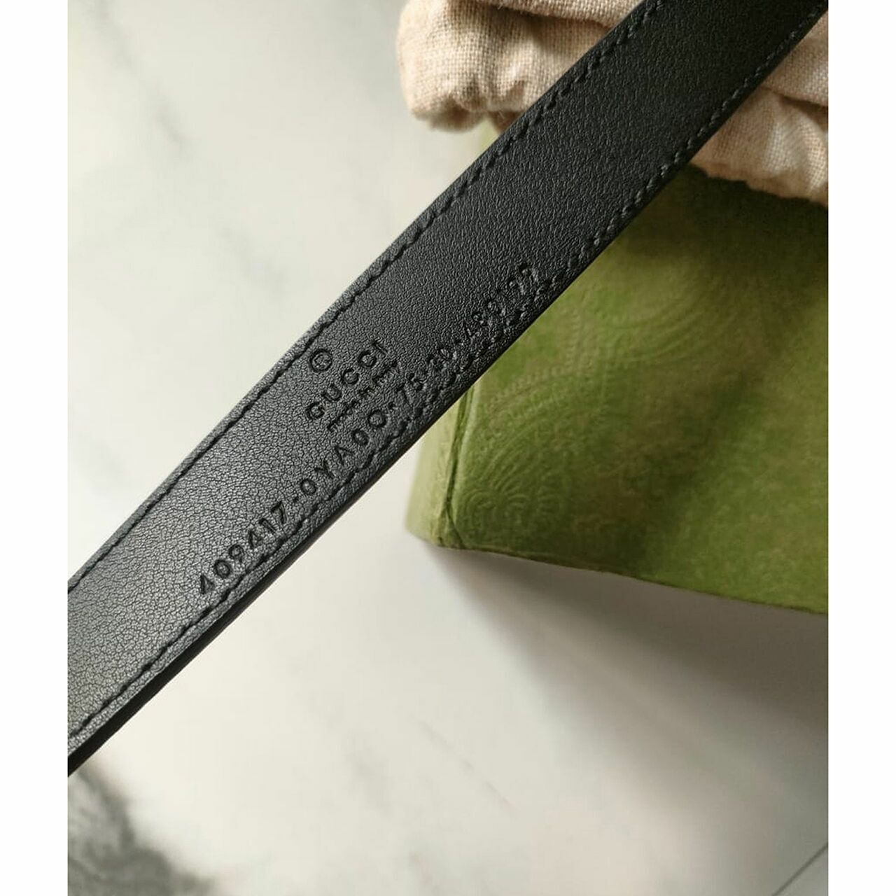 Gucci Black Leather Belt 