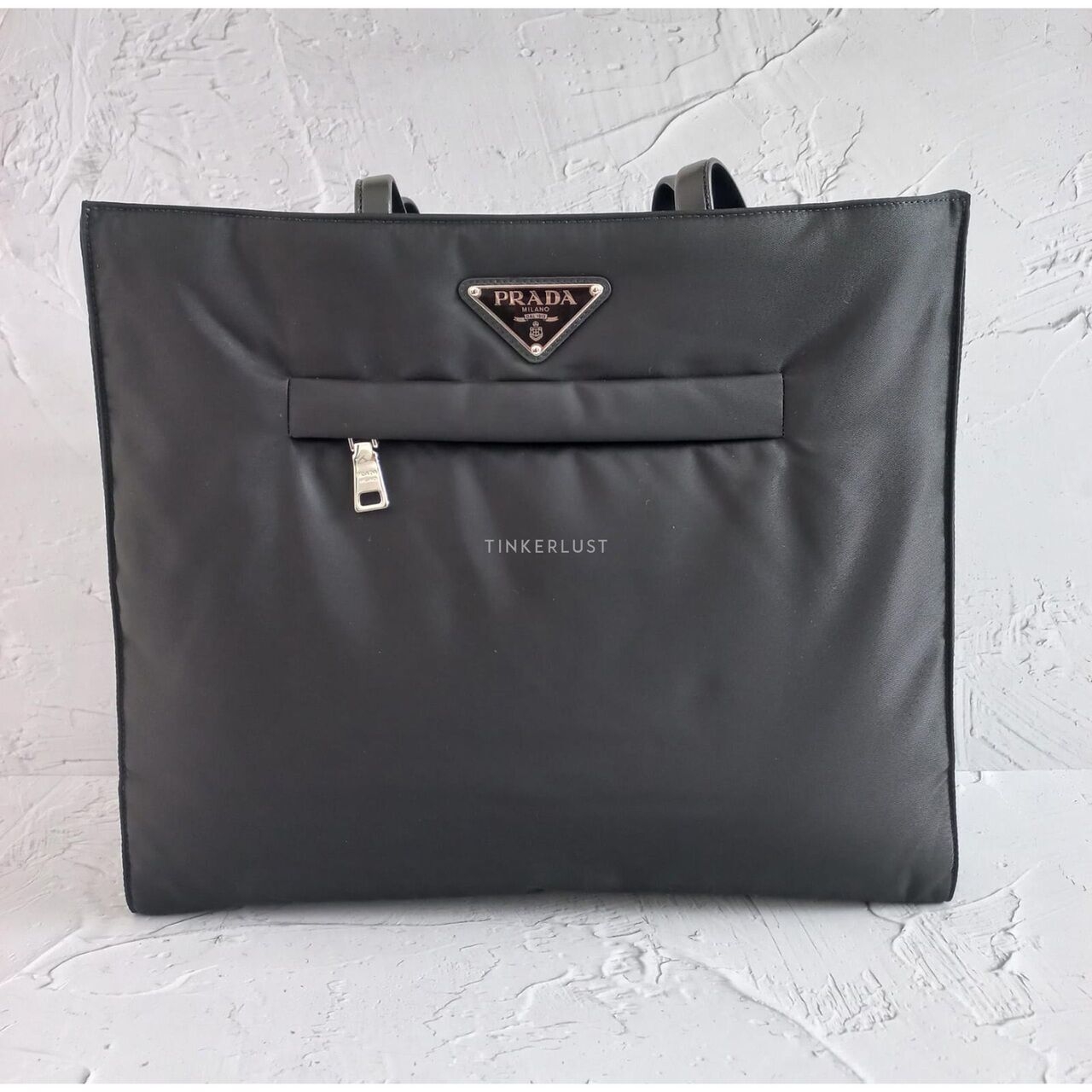 Prada 1BG421 Tessuto Nappa Nero Nylon Shopping Totebag