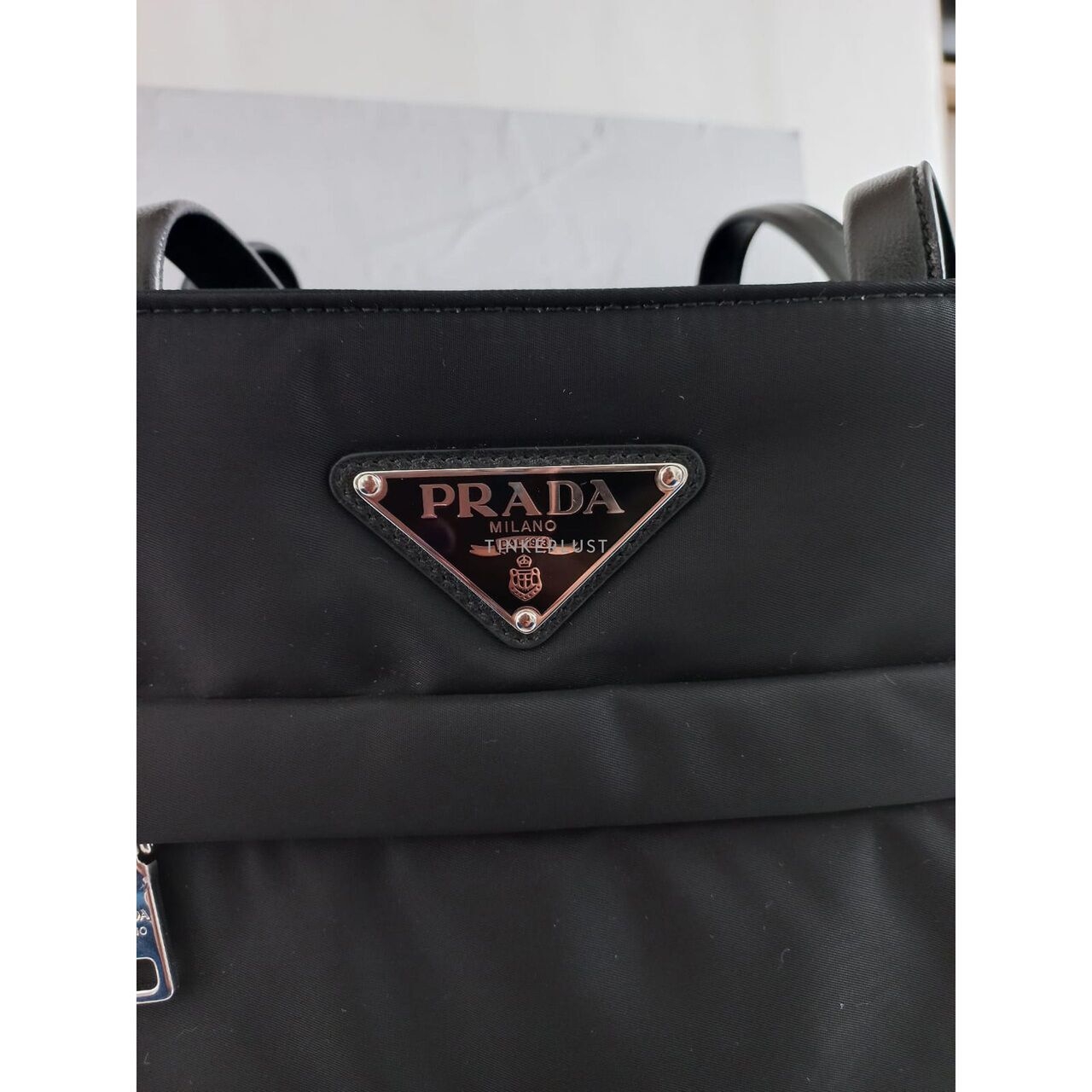 Prada 1BG421 Tessuto Nappa Nero Nylon Shopping Totebag