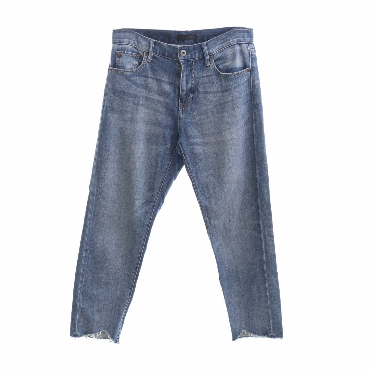 UNIQLO Dark Blue Washed Denim Long Pants