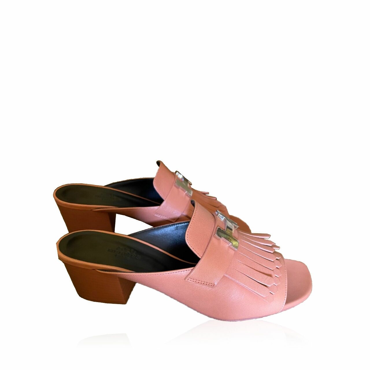 Hermes Alma Sandals Rose Rubinga