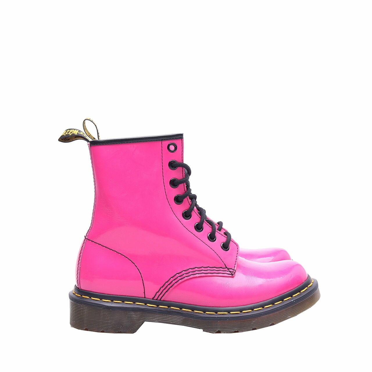 DRMARTENS Pink 1460 Women's Smooth Leather Lace Up Boots