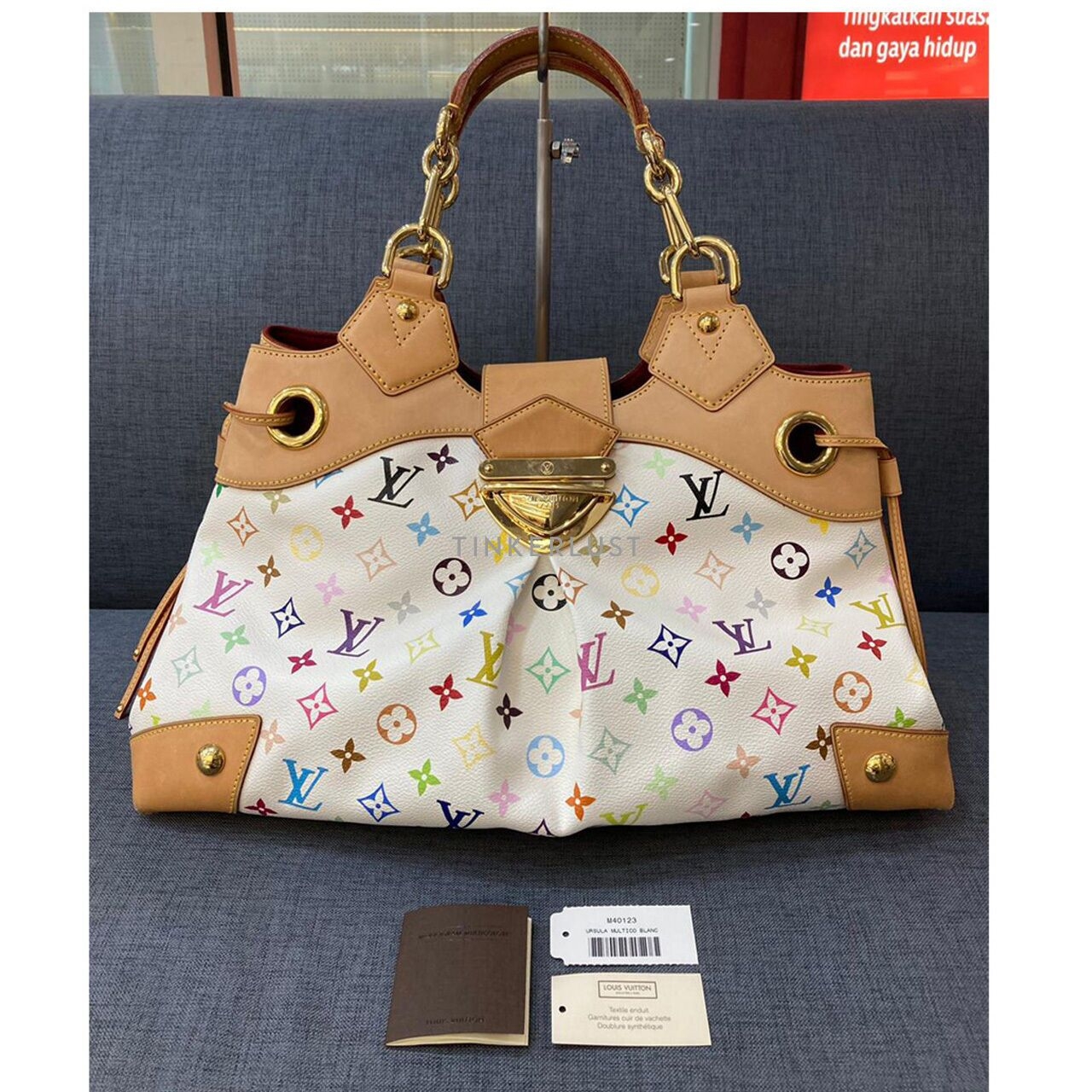 Louis Vuitton Ursula White Multicolor Monogram Canvas GHW Handbag