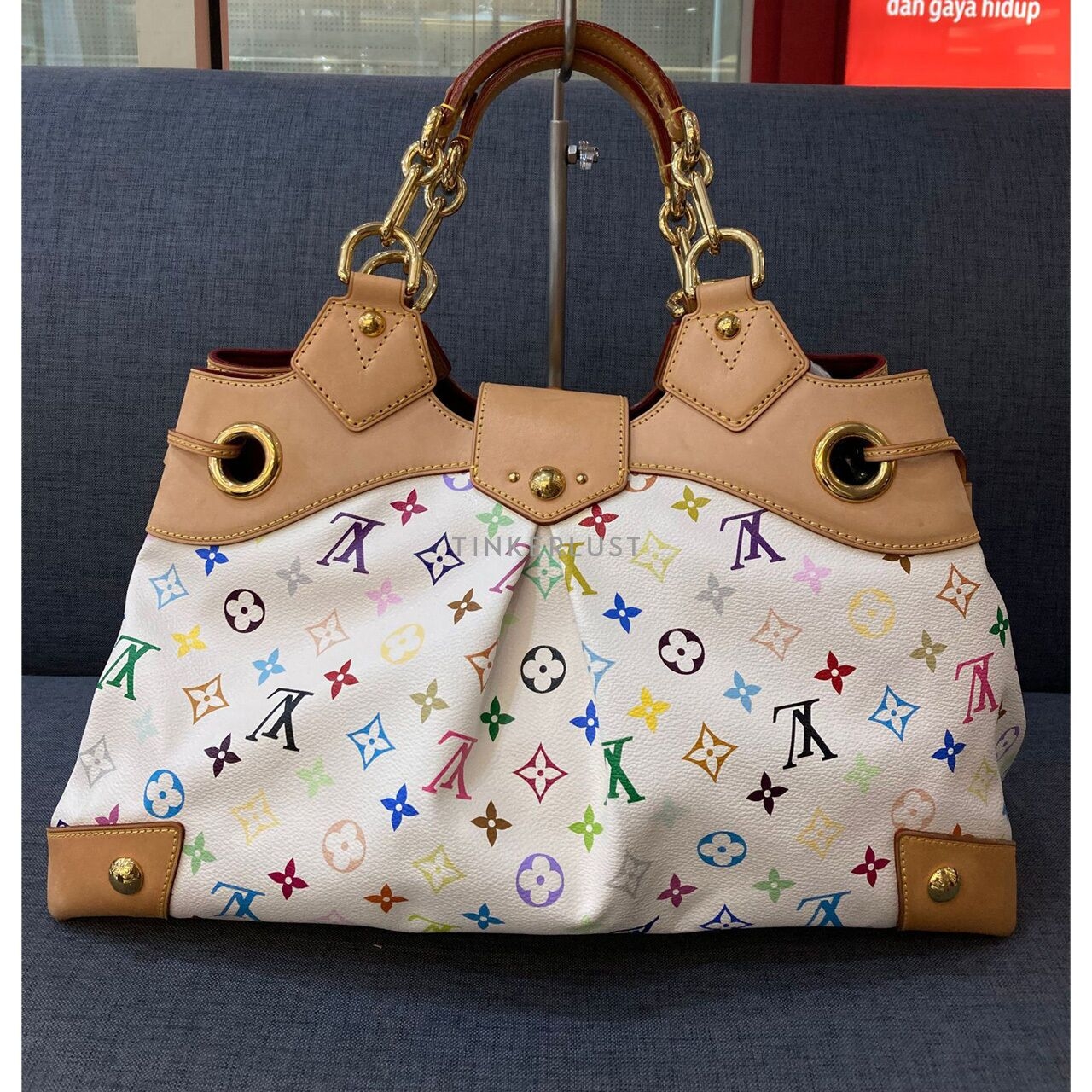 Louis Vuitton Ursula White Multicolor Monogram Canvas GHW Handbag