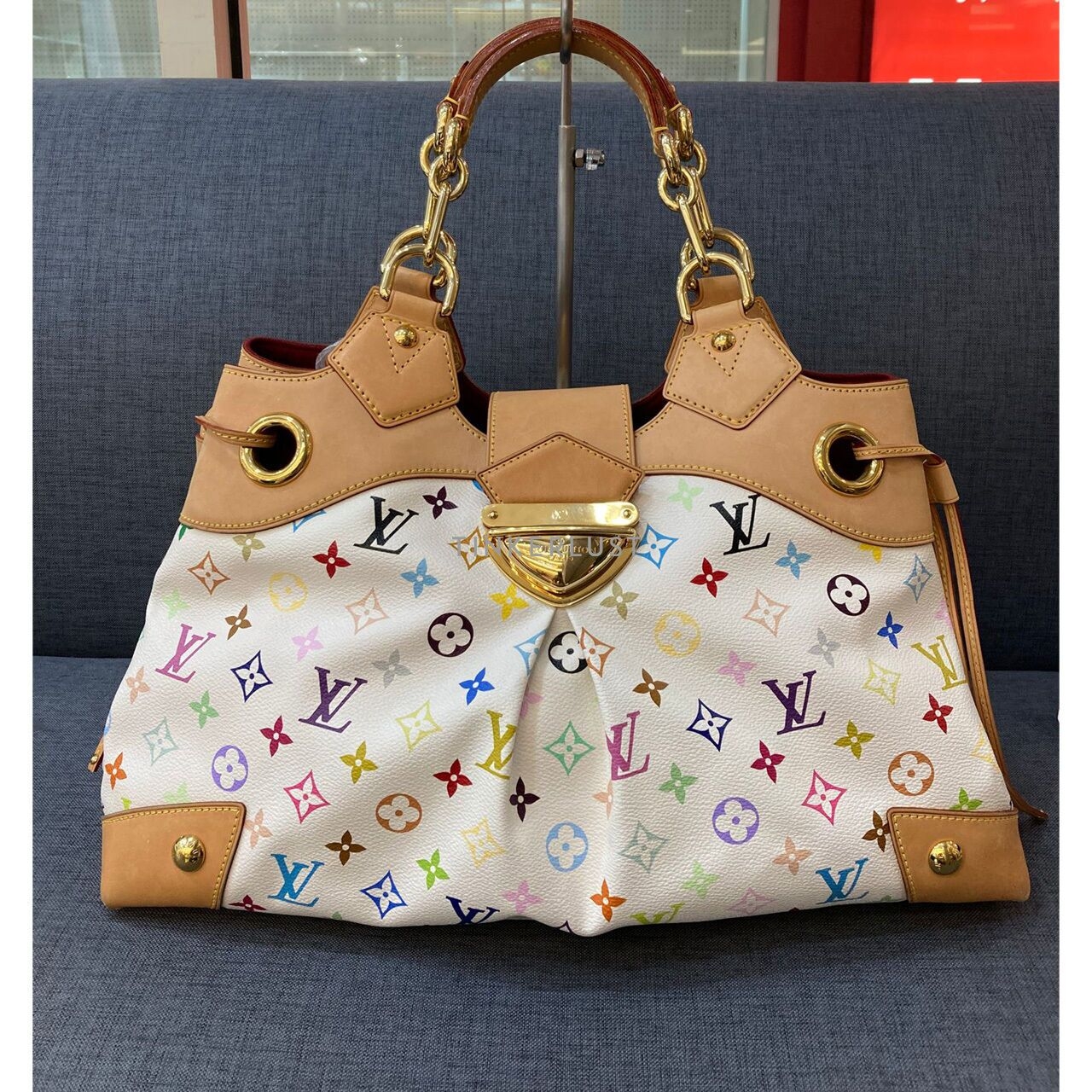 Louis Vuitton Ursula White Multicolor Monogram Canvas GHW Handbag