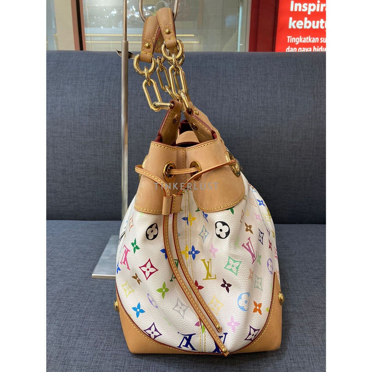 Louis Vuitton Ursula White Multicolor Monogram Canvas GHW Handbag