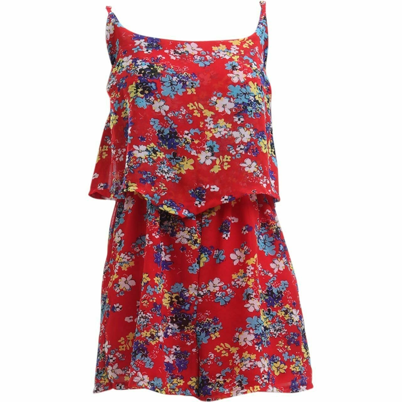 New Look Red Floral Jumpsuit