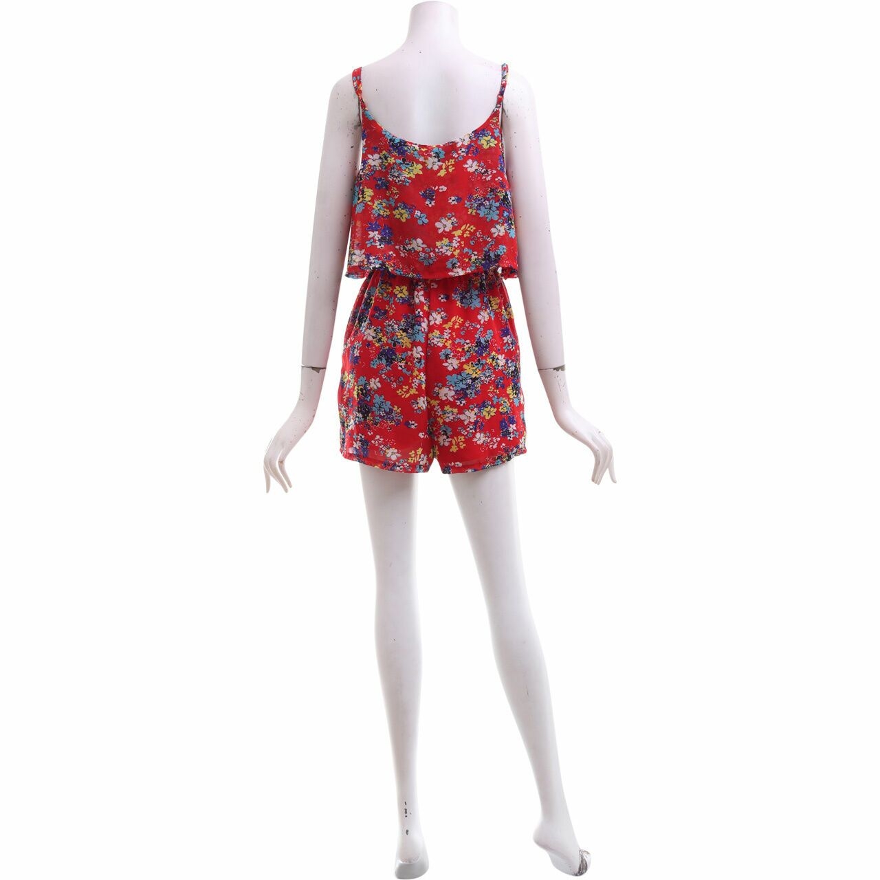 New Look Red Floral Jumpsuit