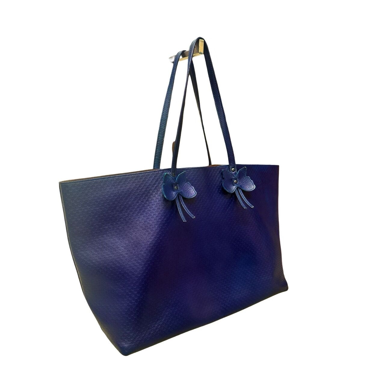 Bottega Veneta Blue Butterfly Leather Tote Bag