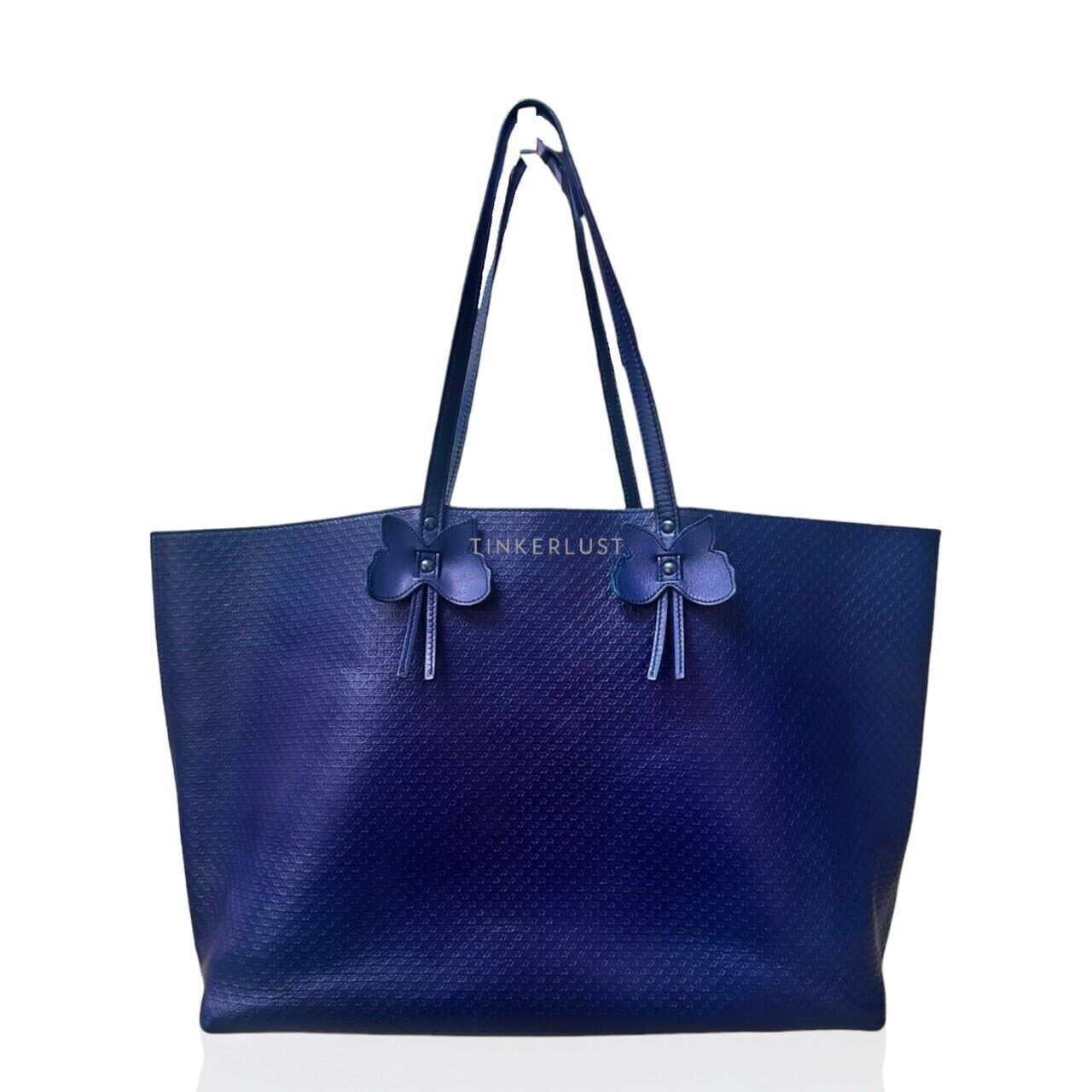 Bottega Veneta Blue Butterfly Leather Tote Bag