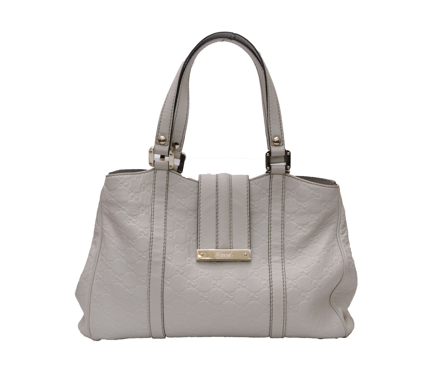 Gucci Cream Signature Leather Shoulder Bag 