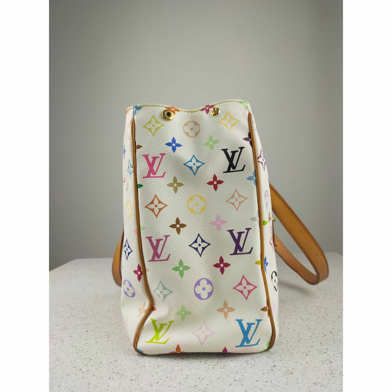 Louis Vuitton Aurelia Monogram Multicolor White Tote bag (MI006)  