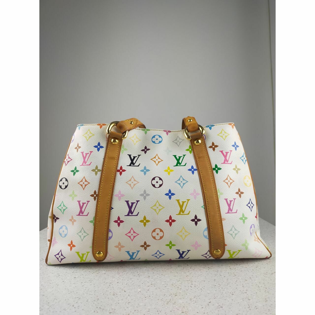 Louis Vuitton Aurelia Monogram Multicolor White Tote bag (MI006)  