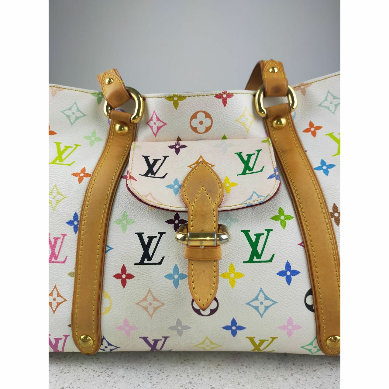 Louis Vuitton Aurelia Monogram Multicolor White Tote bag (MI006)  