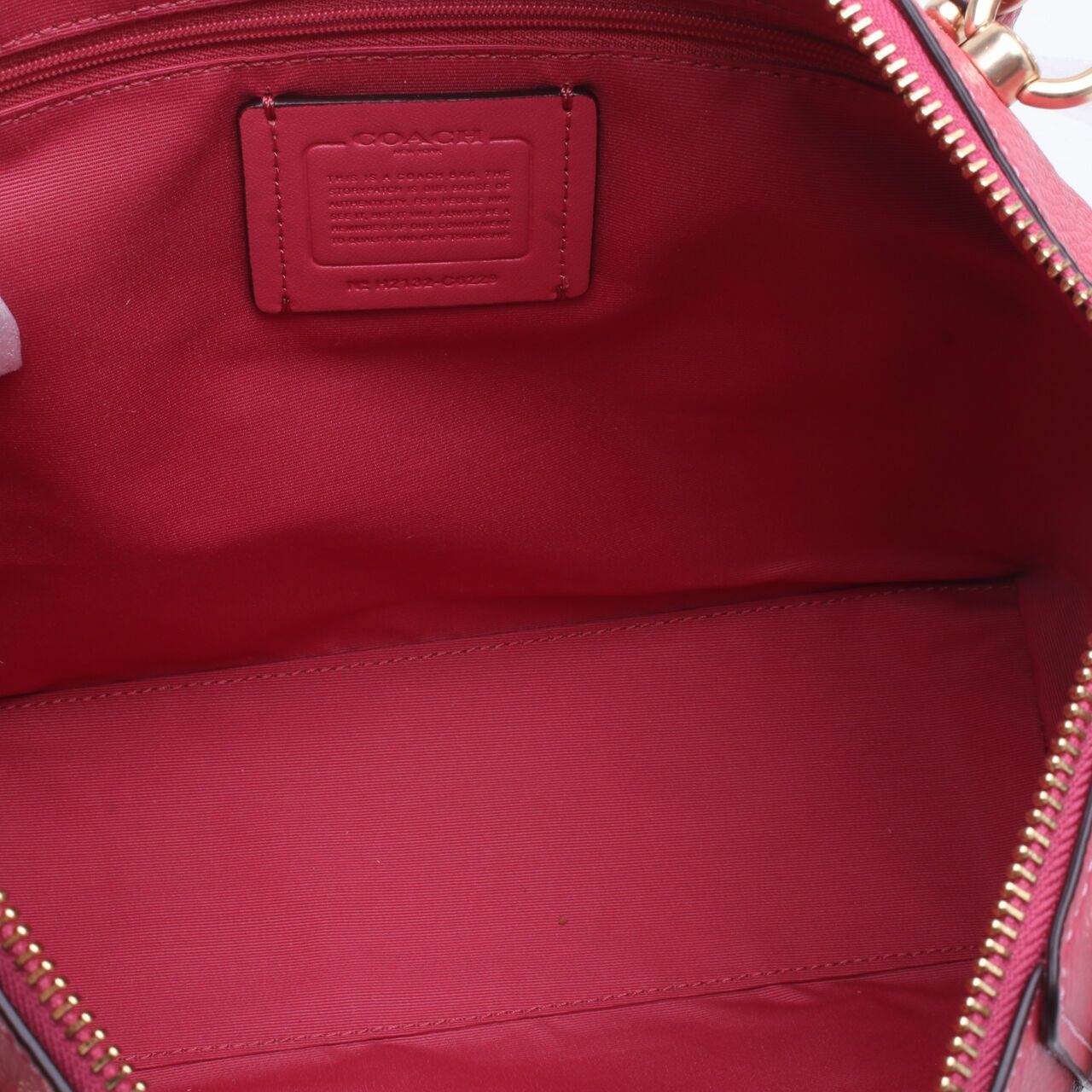 Coach C6229 Kacey Leather Strawberry Haze Satchel Bag 