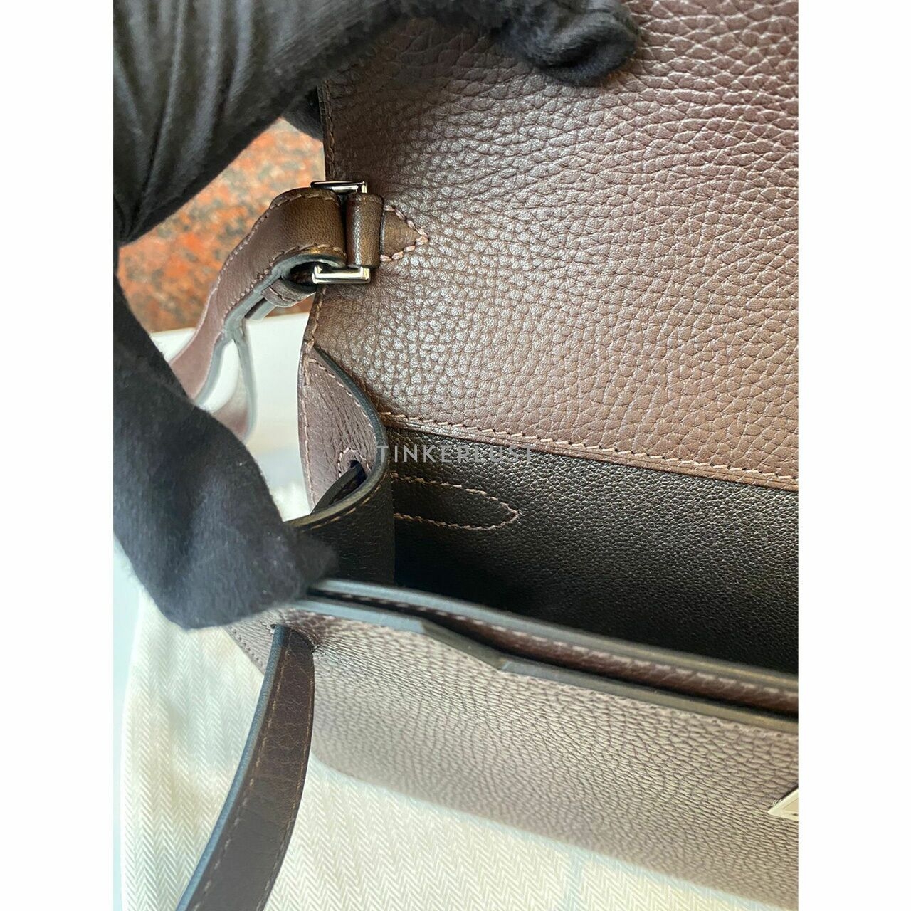 Hermes Pochette Kelly Depechess 25 Ebene Pouch