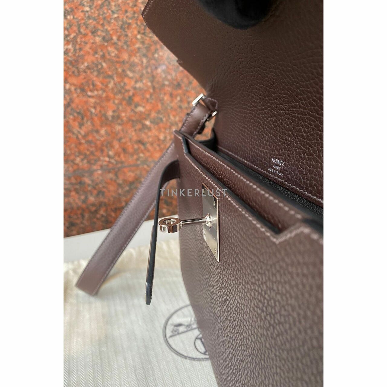 Hermes Pochette Kelly Depechess 25 Ebene Pouch