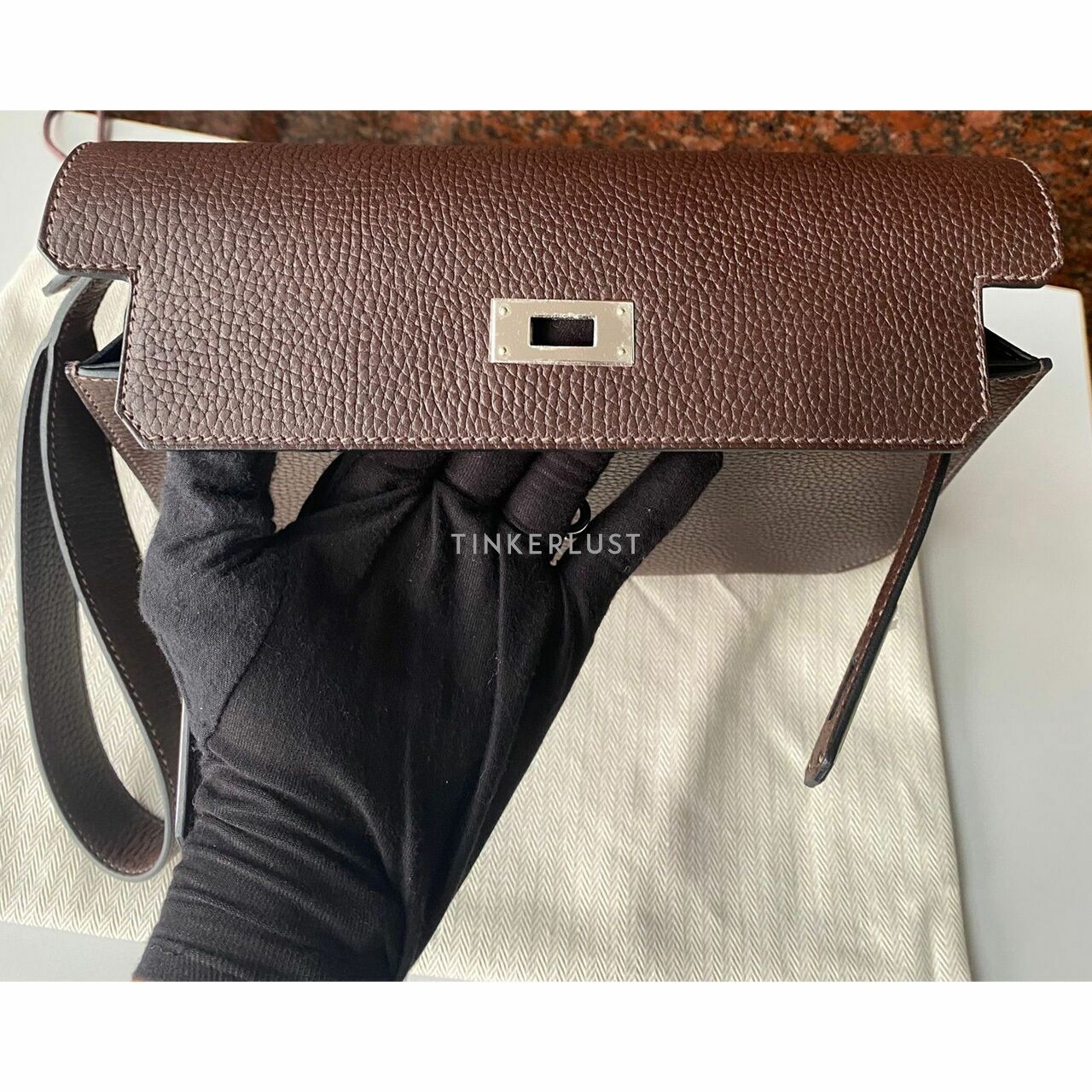 Hermes Pochette Kelly Depechess 25 Ebene Pouch