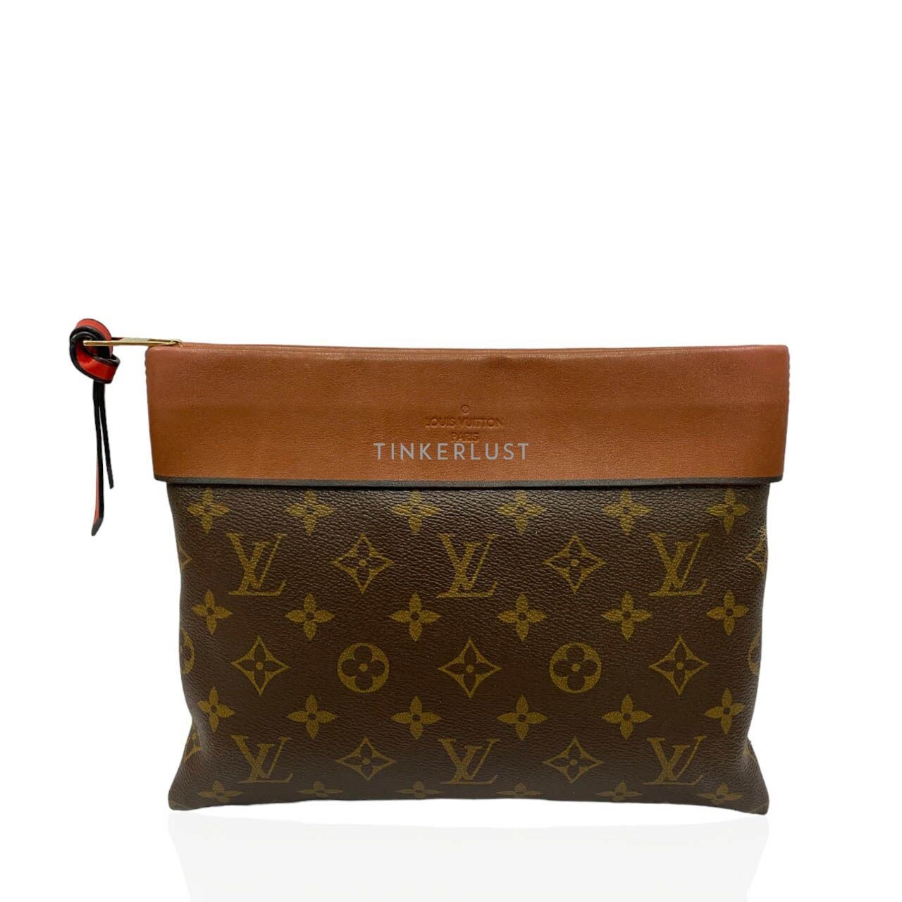 Louis Vuitton Pallas Monogram Caramel Pochette GHW 2017 Pouch