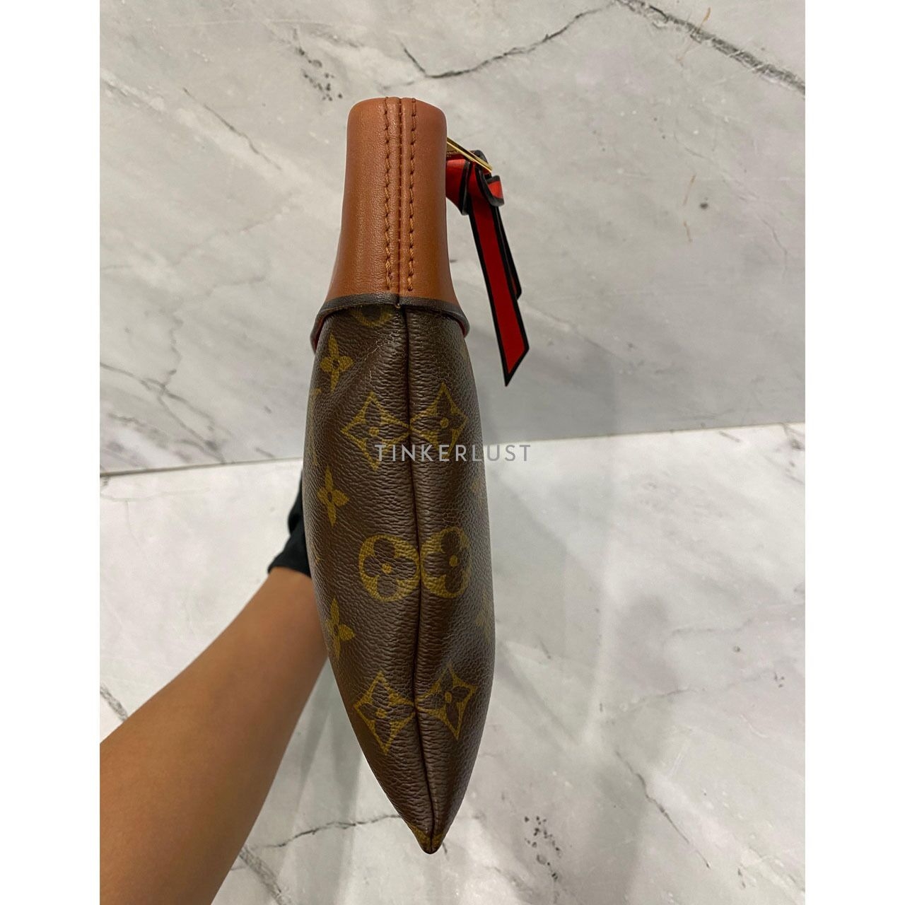 Louis Vuitton Pallas Monogram Caramel Pochette GHW 2017 Pouch