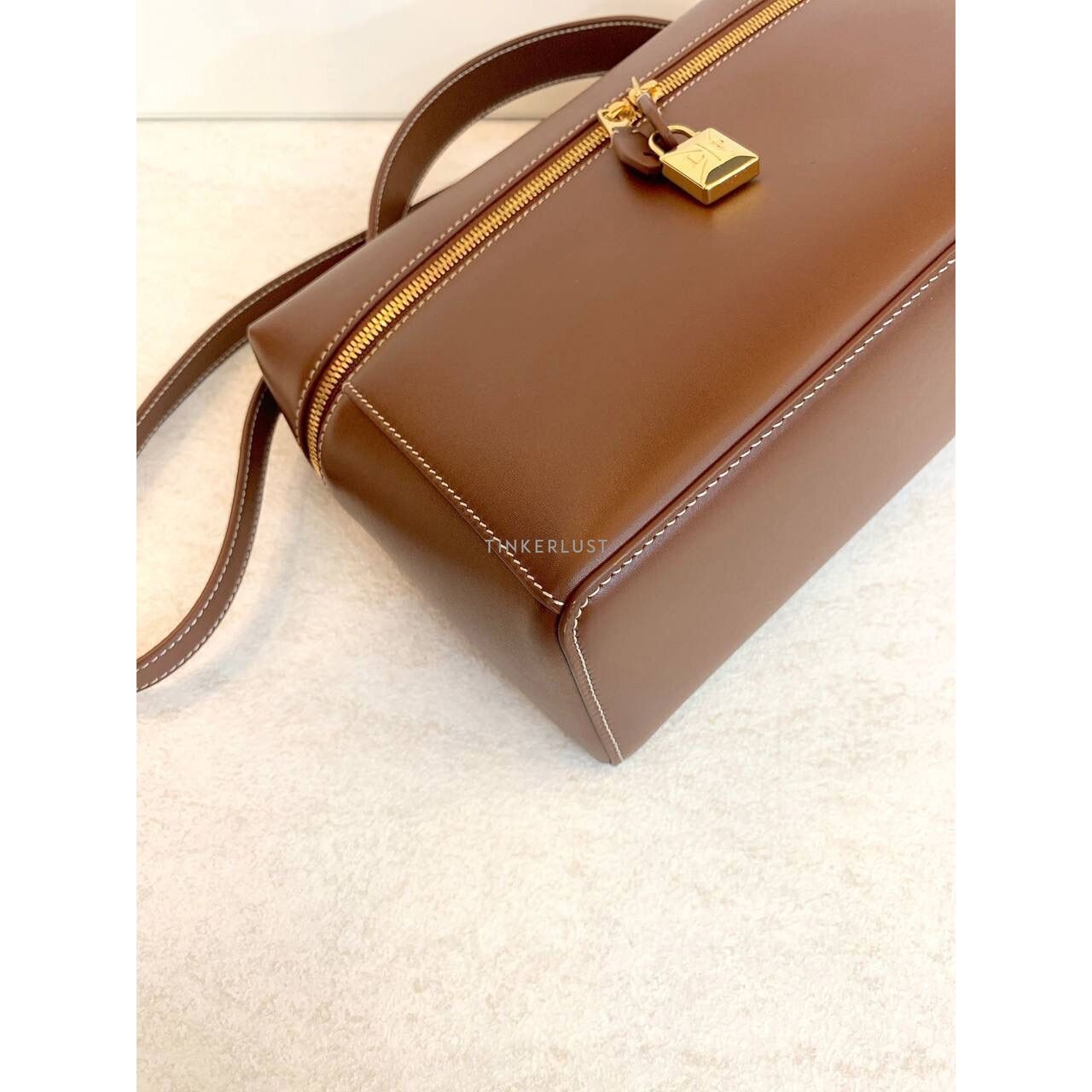 Loro Piana 27 Extra Pocket Kummel GHW Satchel Bag