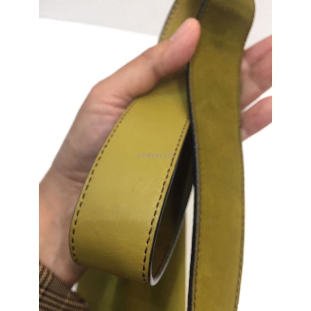 Salvatore Feragamo Olive Suede Sling Bag 