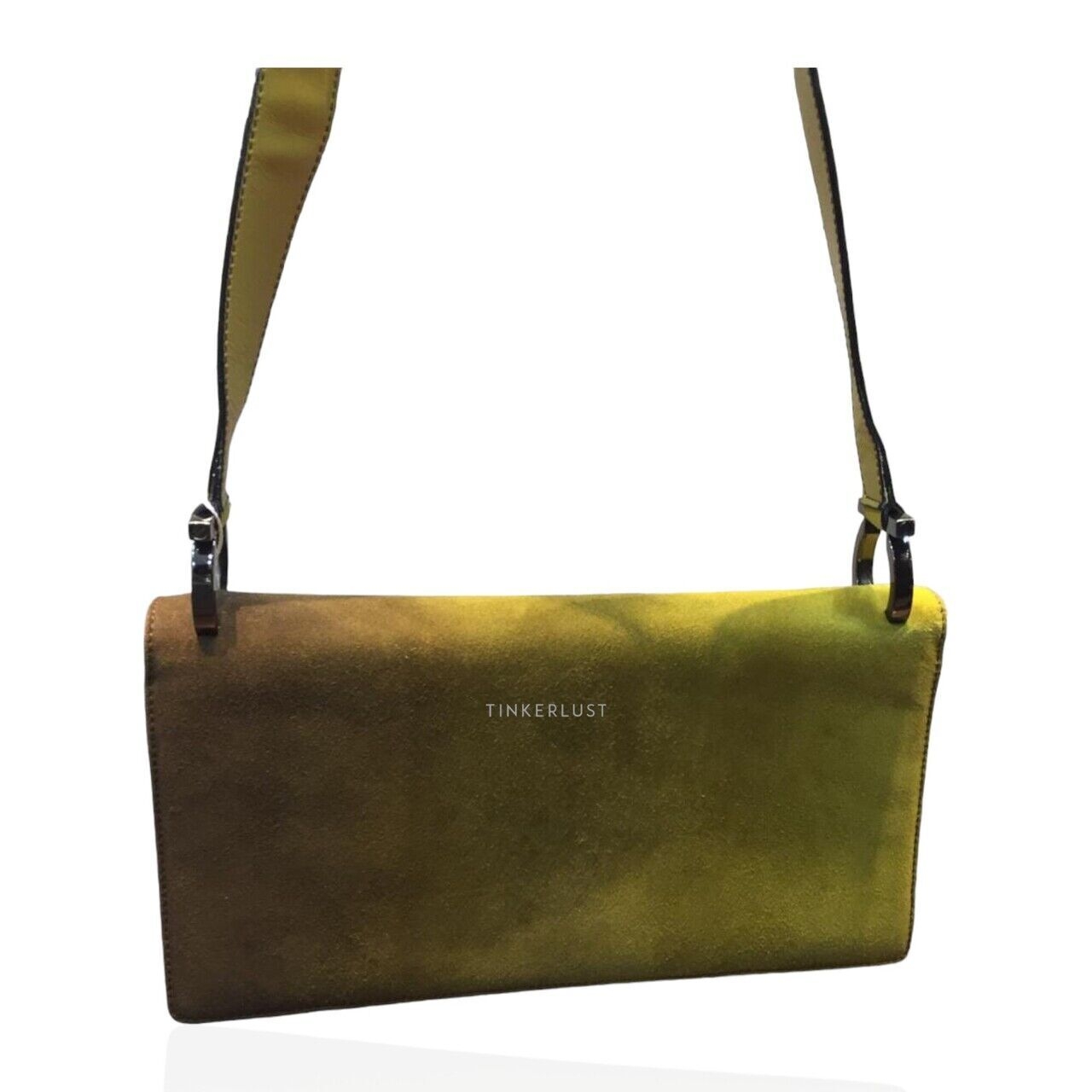 Salvatore Feragamo Olive Suede Sling Bag 