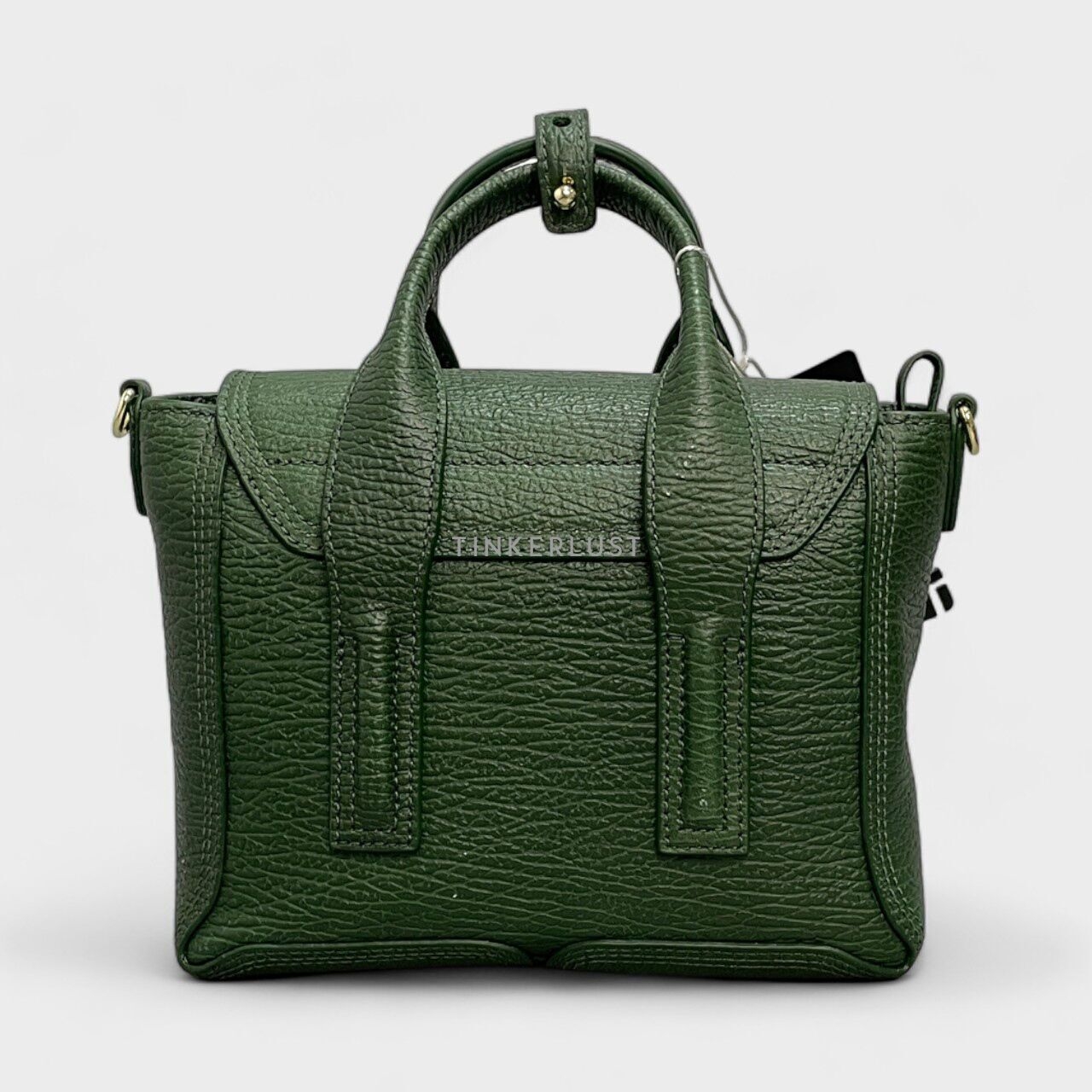 3.1 Phillip Lim Pashli Mini Calfskin Textured Jade Satchel