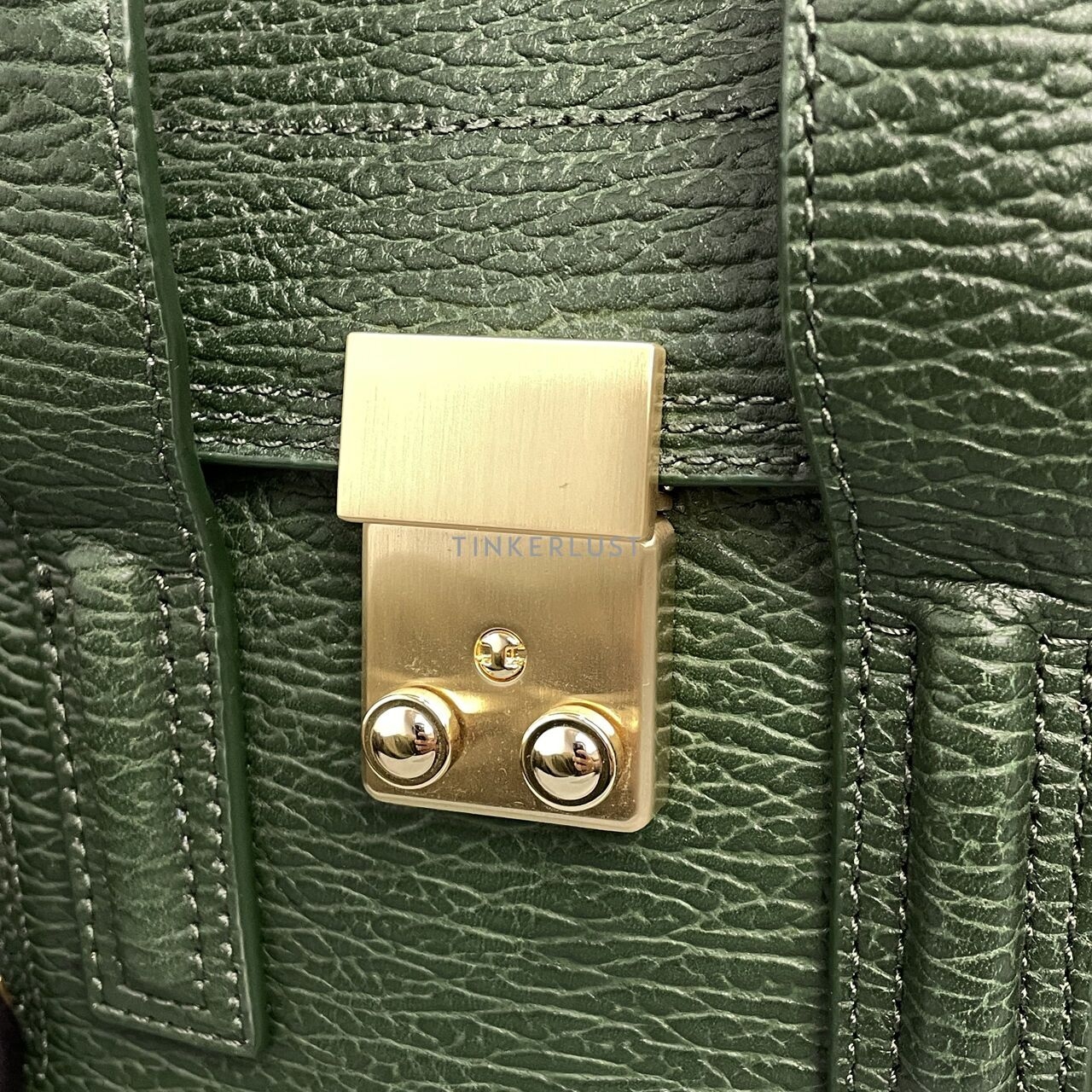 3.1 Phillip Lim Pashli Mini Calfskin Textured Jade Satchel