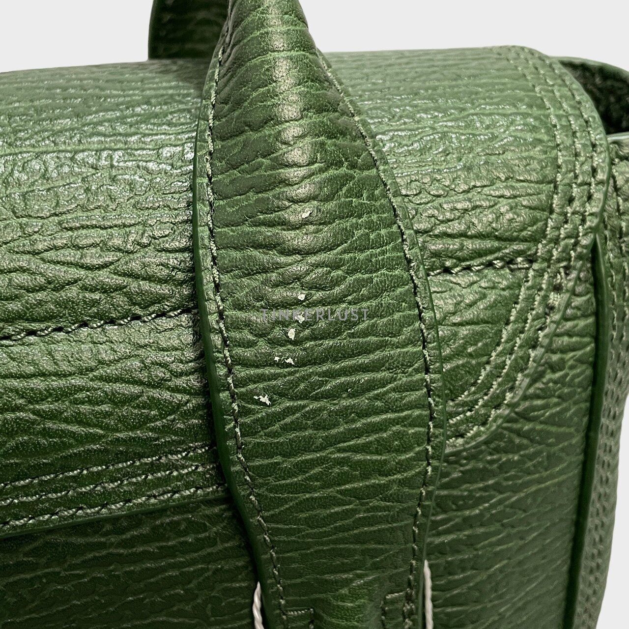 3.1 Phillip Lim Pashli Mini Calfskin Textured Jade Satchel