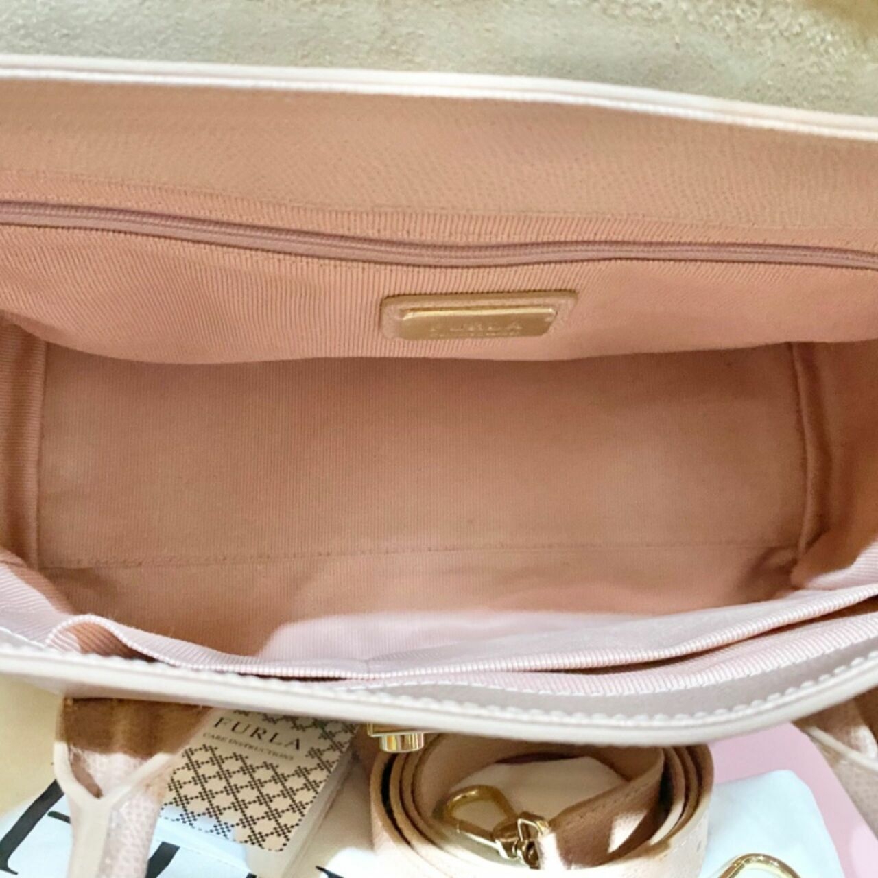 Furla Metropolis Medium Satchel Pink Moonstone