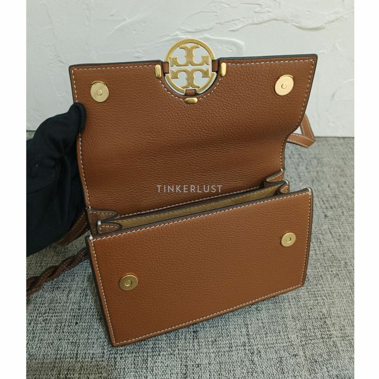 Tory Burch Miller Mini Flap in Light Umber Shoulder Bag